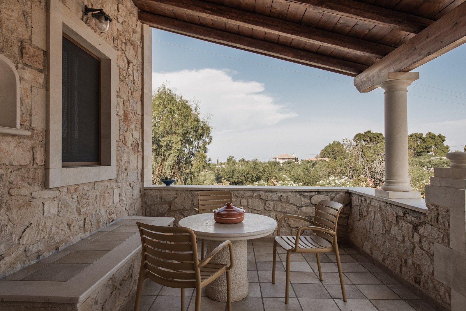 Villa Ampeli - Front Veranda View - Lithies Organic Farm